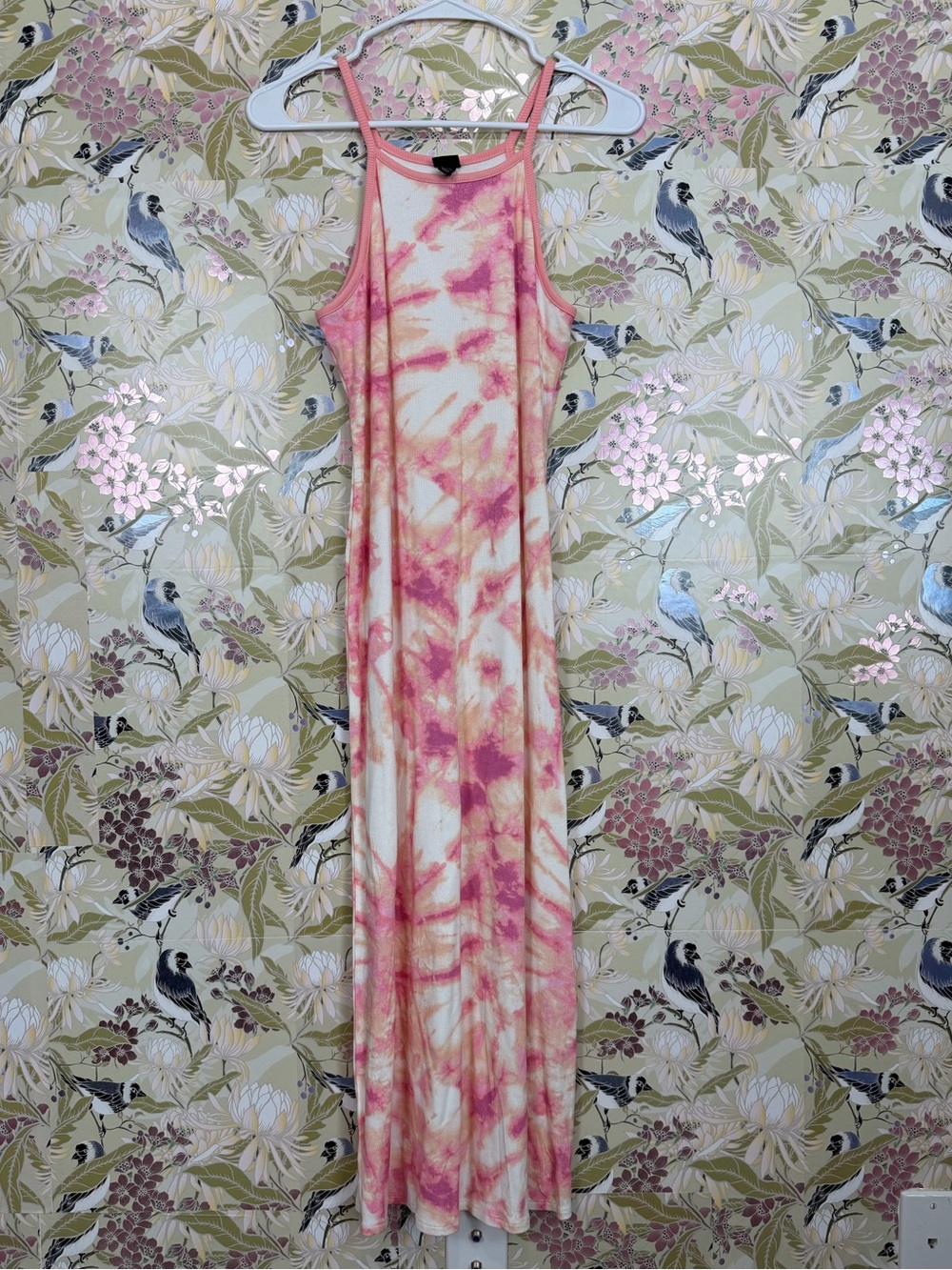 art class Pink and Cream Tie-Dye Maxi Dress